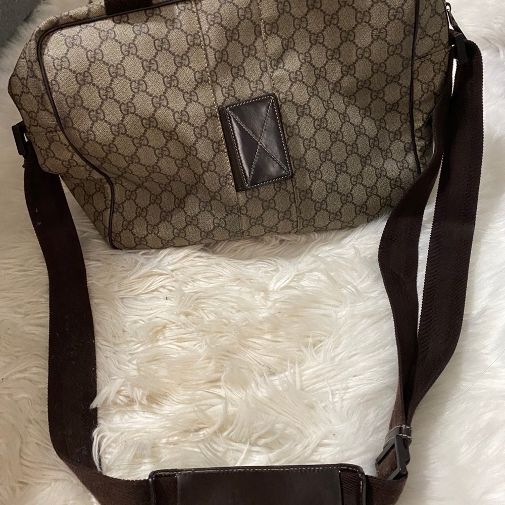 Gg Plus Monogram Interlocking G Briefcase Brown - image 2